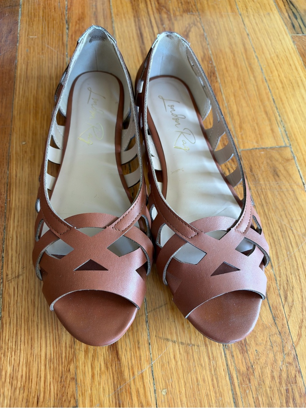Women's Open-Toe Cutout Flats